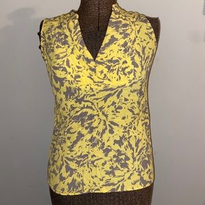 Yellow Gray Banana Republic Top Blouse